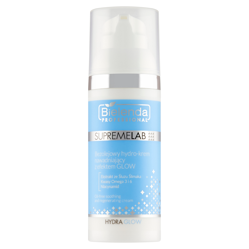 Bielenda Professional Supremelab Hydra Glow, bezolejowy hydro-krem nawadniający z efektem glow, 50 ml