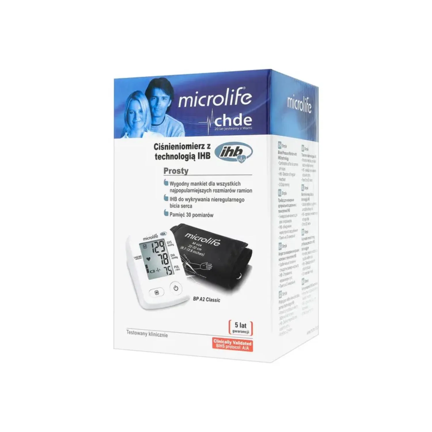 Microlife BP A2 Classic automatyczny ciśnieniomierz naramienny z technologią IHB 1 sztuka zdjęcie