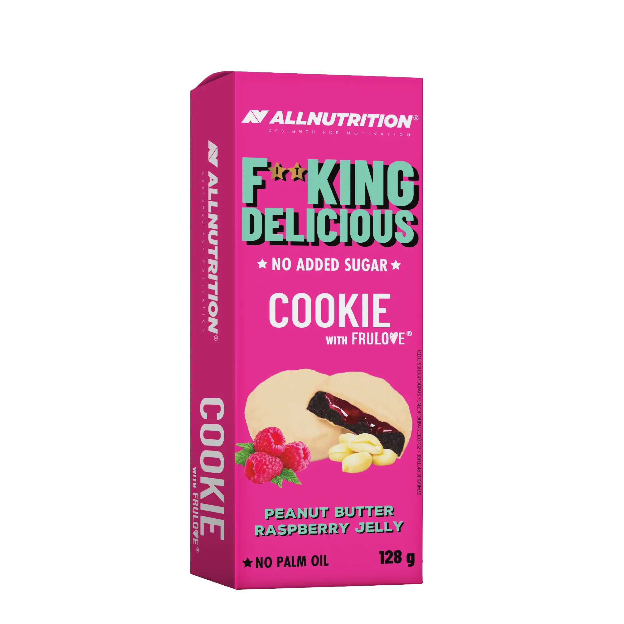 Allnutrition Fitking Delicious Cookie Peanut Butter Raspberry Jelly, 128 g