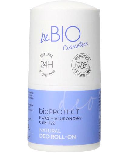 BeBio Hyaluro Bioprotect naturalny deo roll-on z kwasem hialuronowym i ekstraktem z dzikiego ryżu 50 ml zdjęcie