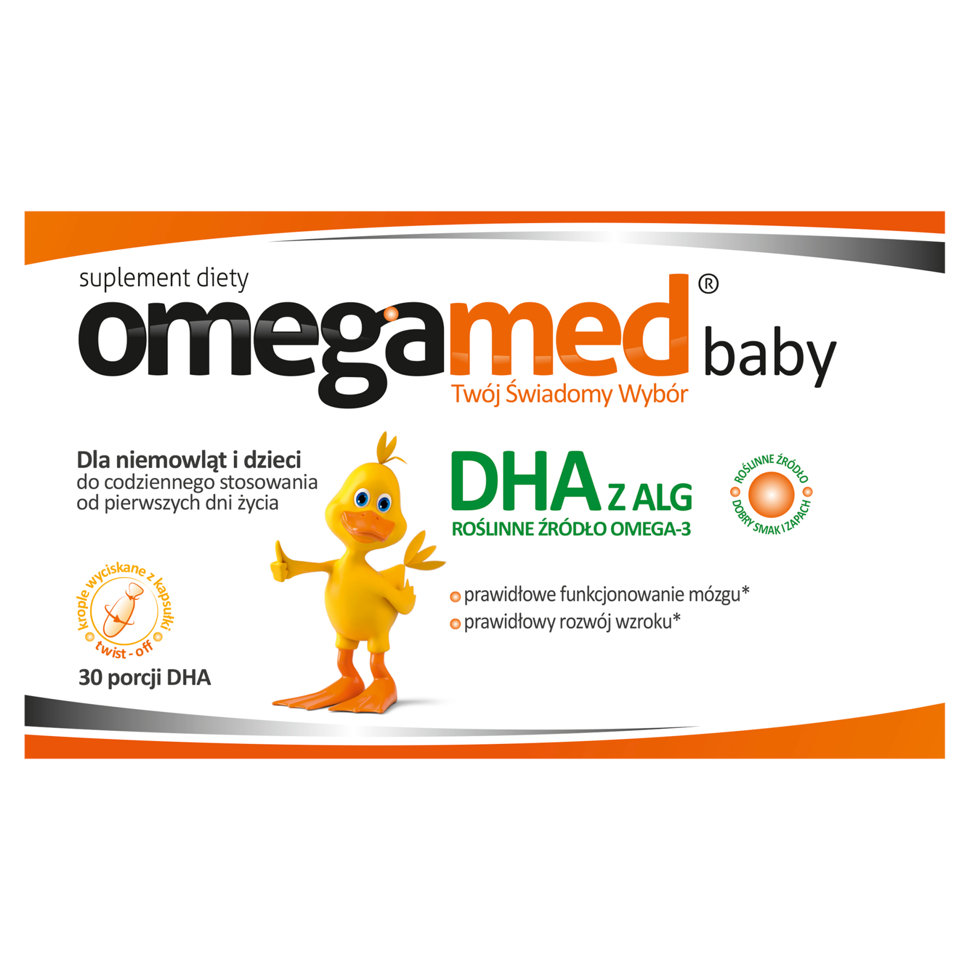Omegamed Baby DHA z ALG dla niemowląt i dzieci 30 kapsułek zdjęcie
