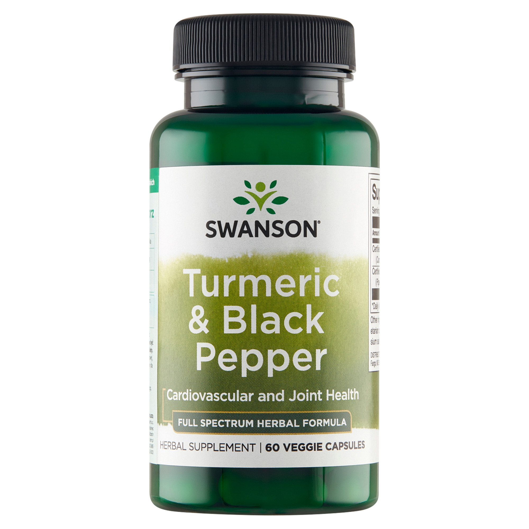 Swanson Turmeric & Black Pepper (kurkuma i czarny pieprz) 60 kapsułek zdjęcie