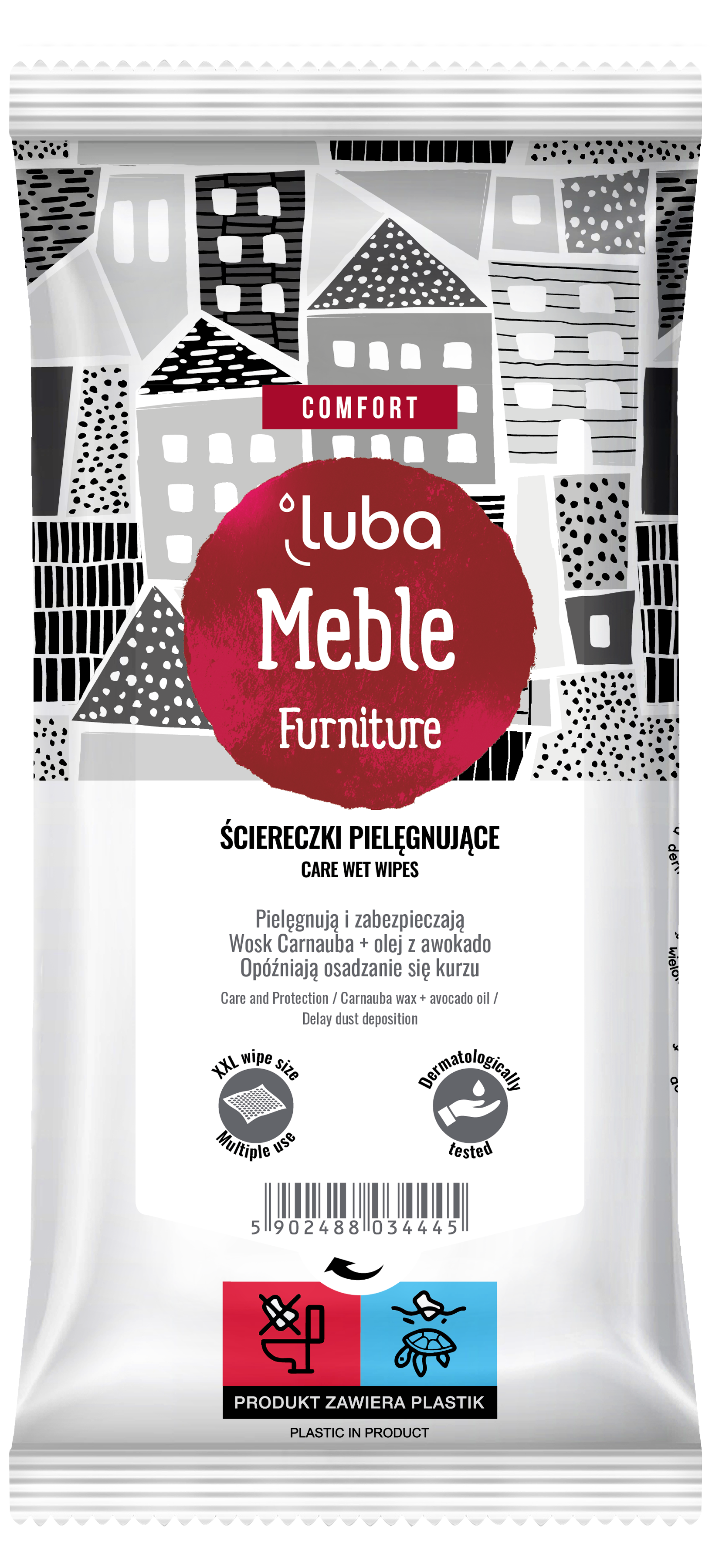 Luba Comfort - Nawilżane, Ściereczki do mebli, 32 sztuki zdjęcie
