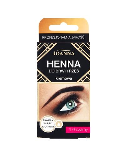 Joanna Henna do brwi i rzęs kremowa 1.0 czarny - 15 ml Do koloryzacji brwi i rzęs - cena, opinie, stosowanie  zdjęcie