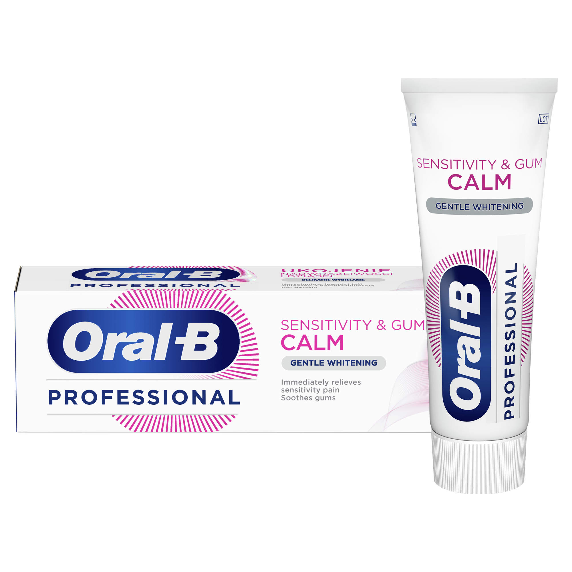 Oral-B Professional Sensitivity & Gum Calm Gentle Whitening Specjalistyczna pasta do zębów ukojenie i nadwrażliwość dziąseł, 75 ml  zdjęcie