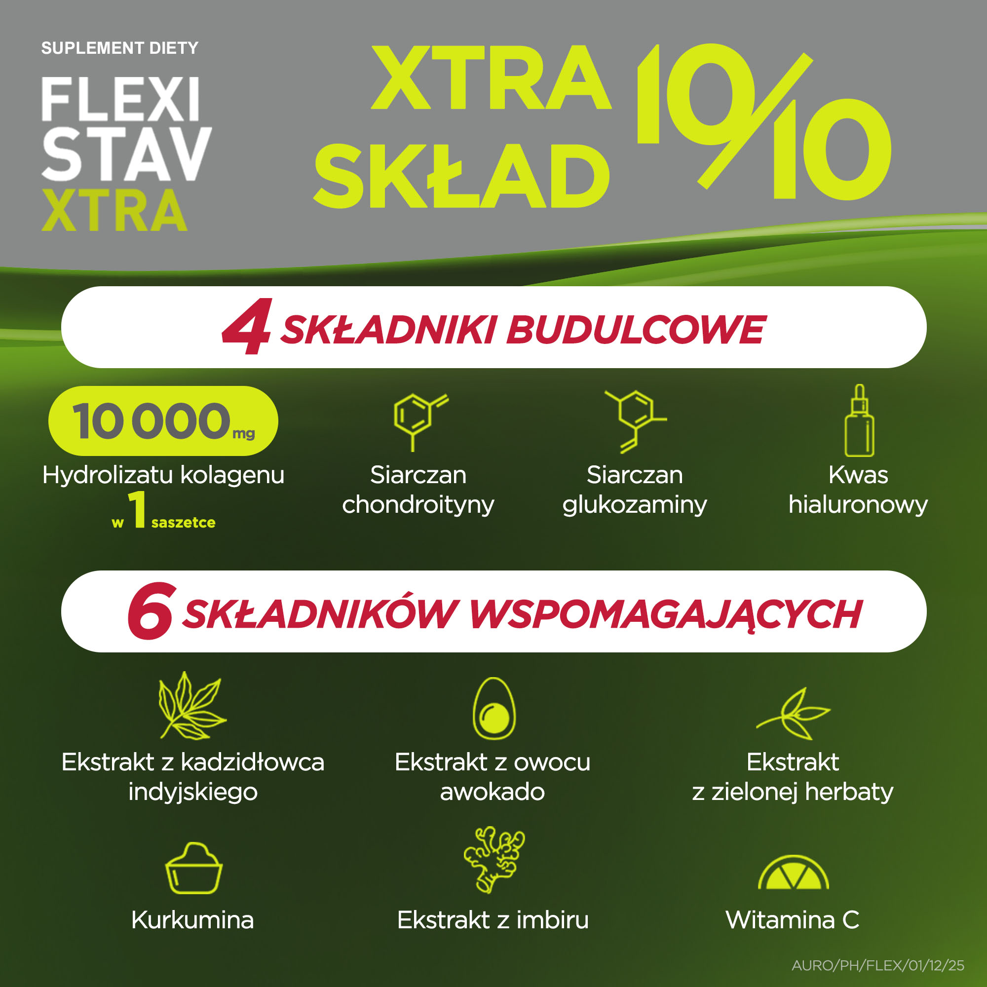 FlexiStav Xtra, smak porzeczkowo-żurawinowy, saszetki, 30 sztuk