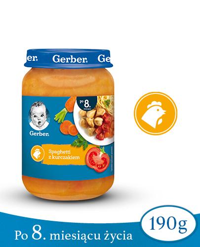 GERBER Obiadek spaghetti z kurczakiem po 8 miesiącu - 190 g zdjęcie