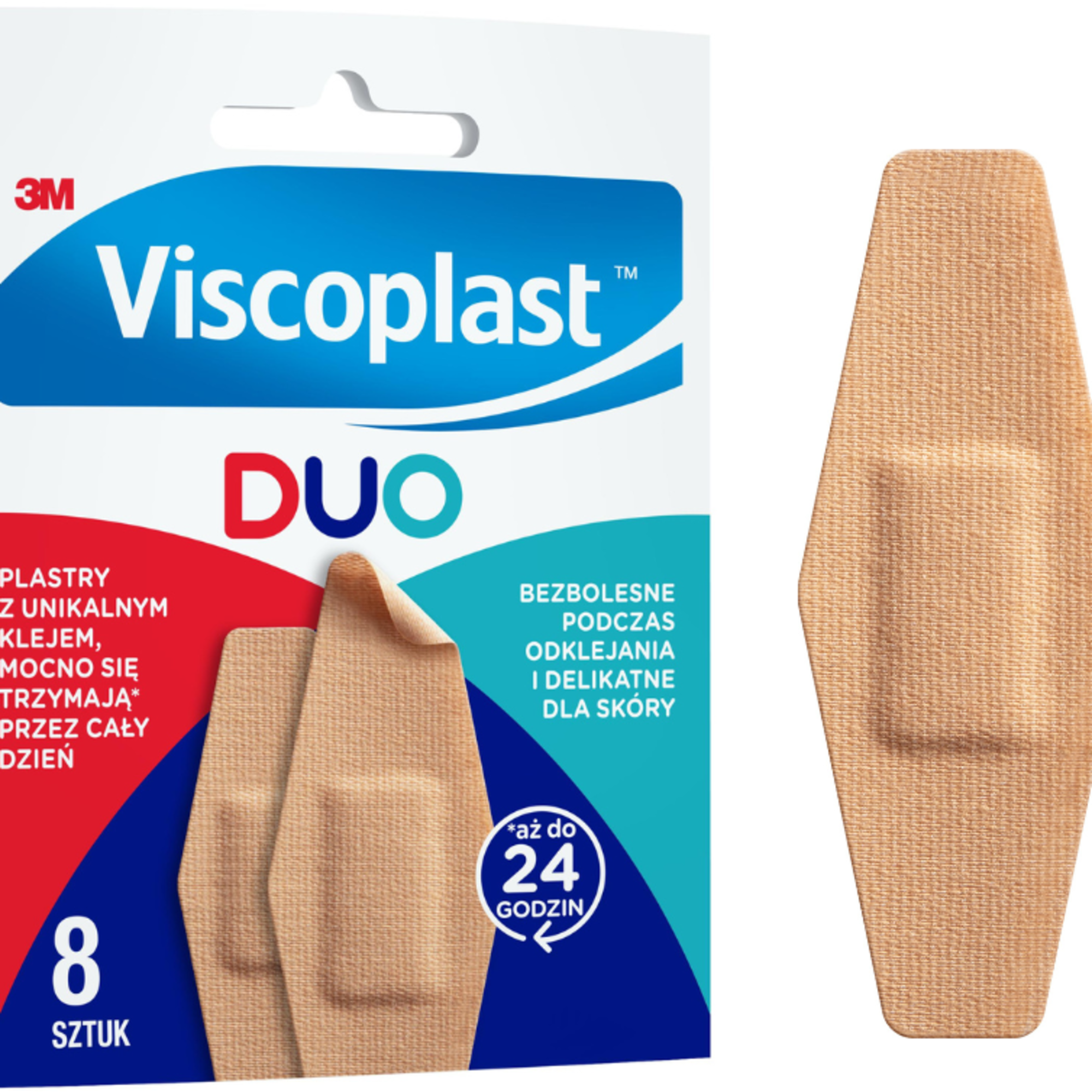 Viscoplast Duo zestaw plastrów 2 rozmiary kopertka 8 sztuk