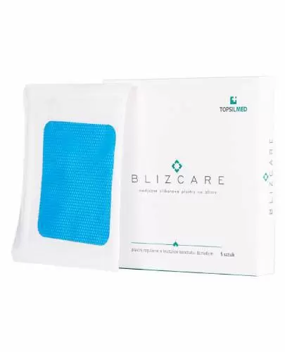Blizcare medyczny silikonowy plaster na blizny 8 cm x 8 cm 5 sztuk zdjęcie