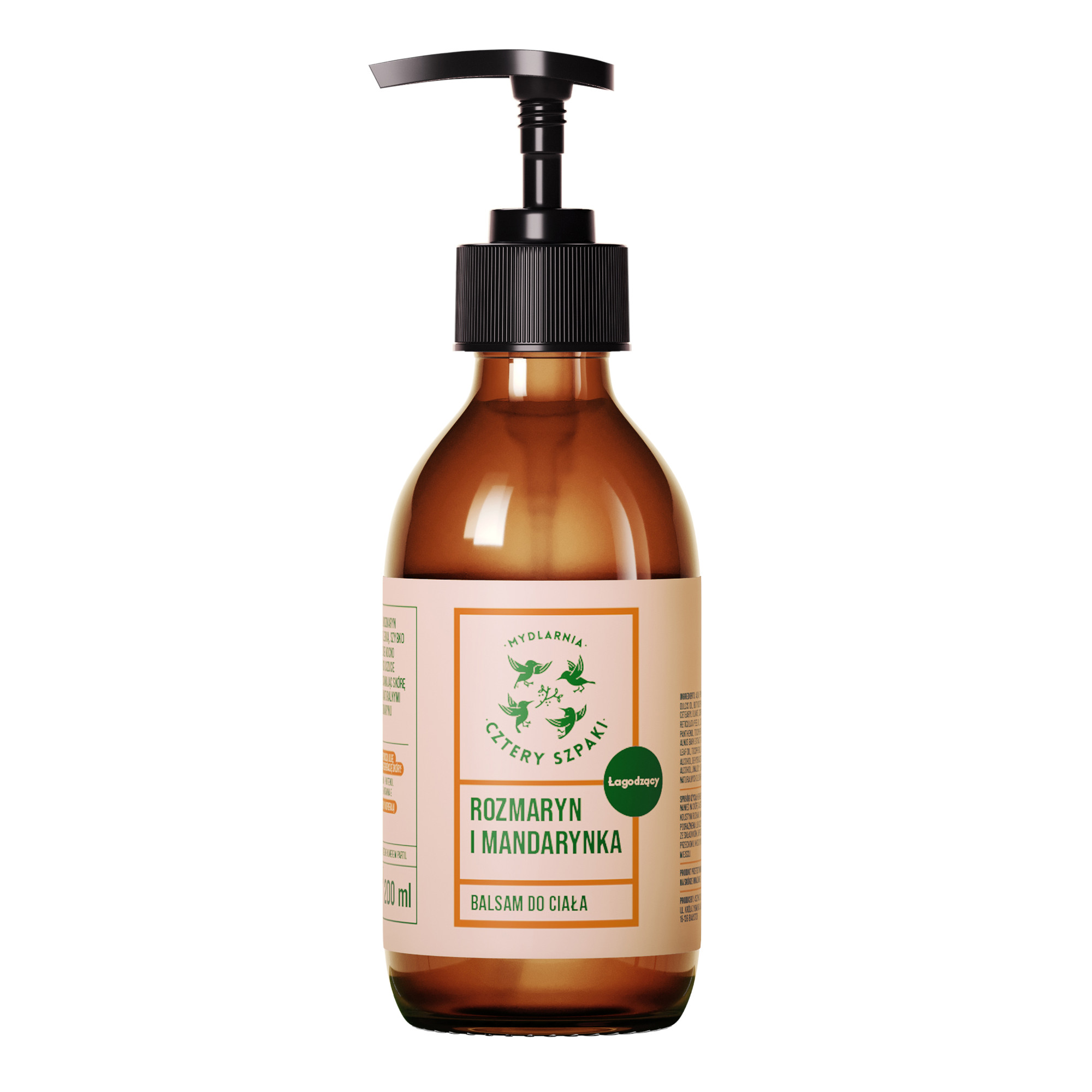 Mydlarnia Cztery Szpaki, Rozmaryn i Mandarynka - łagodzący balsam do ciała, 300 ml zdjęcie