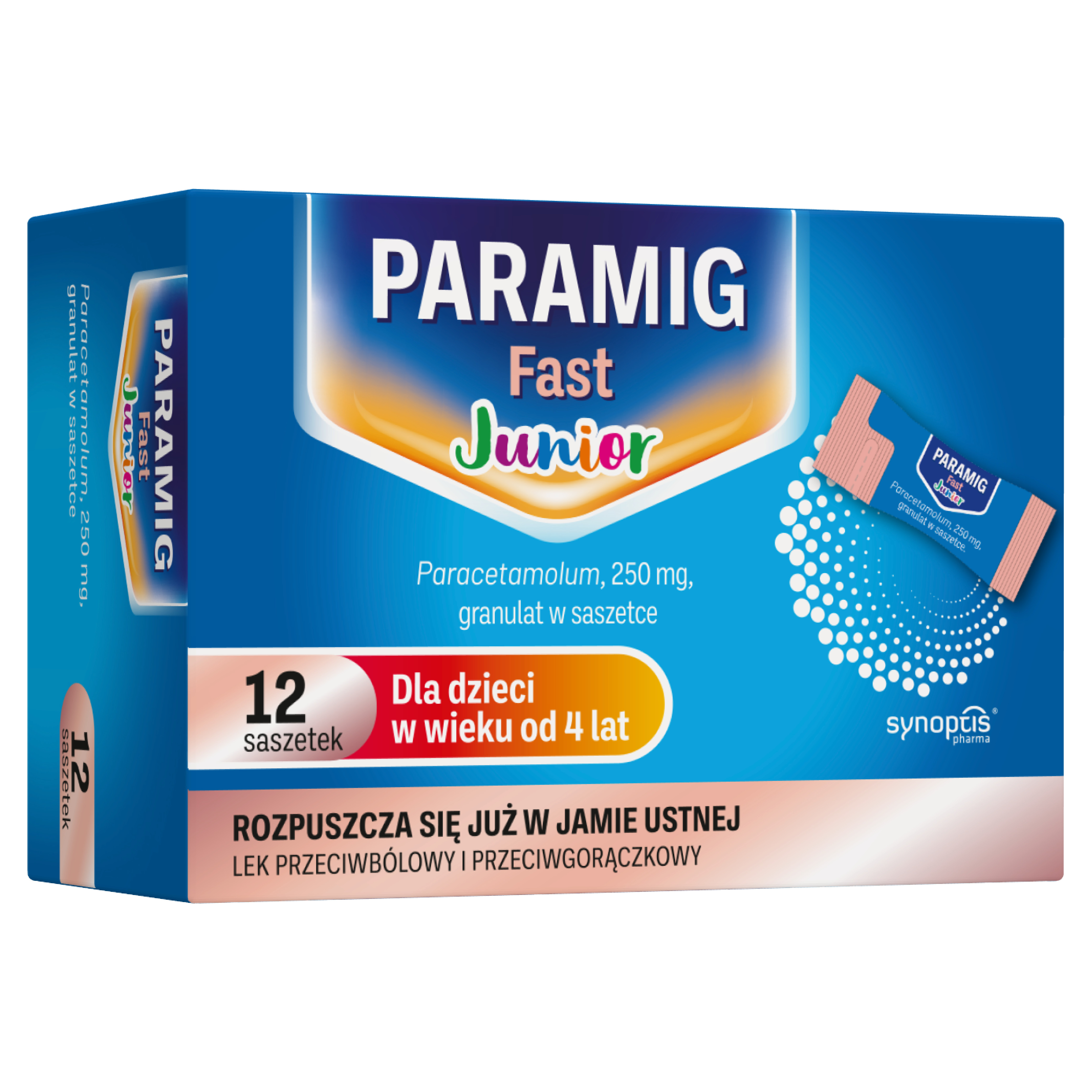 Paramig Fast Junior 250 mg 12 saszetek zdjęcie