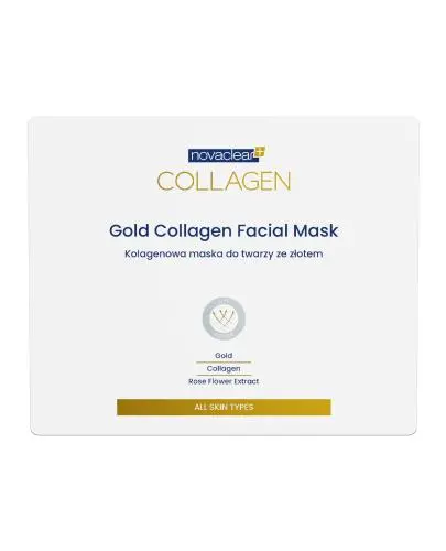 Novaclear Collagen Gold Collagen Facial Mask, Maska do twarzy kolagenowa ze złotem, 1 sztuka zdjęcie