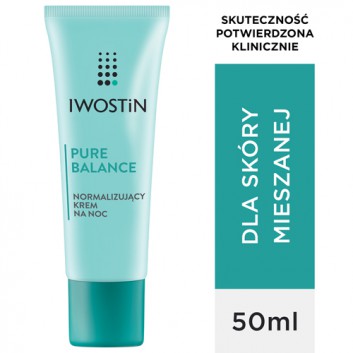 Iwostin Pure Balance normalizujący krem na noc, 50 ml, cena, opinie, wskazania