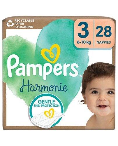 Pampers Harmonie Baby Pieluszki, rozmiar 3, 6 kg-10 kg, 28 sztuk zdjęcie