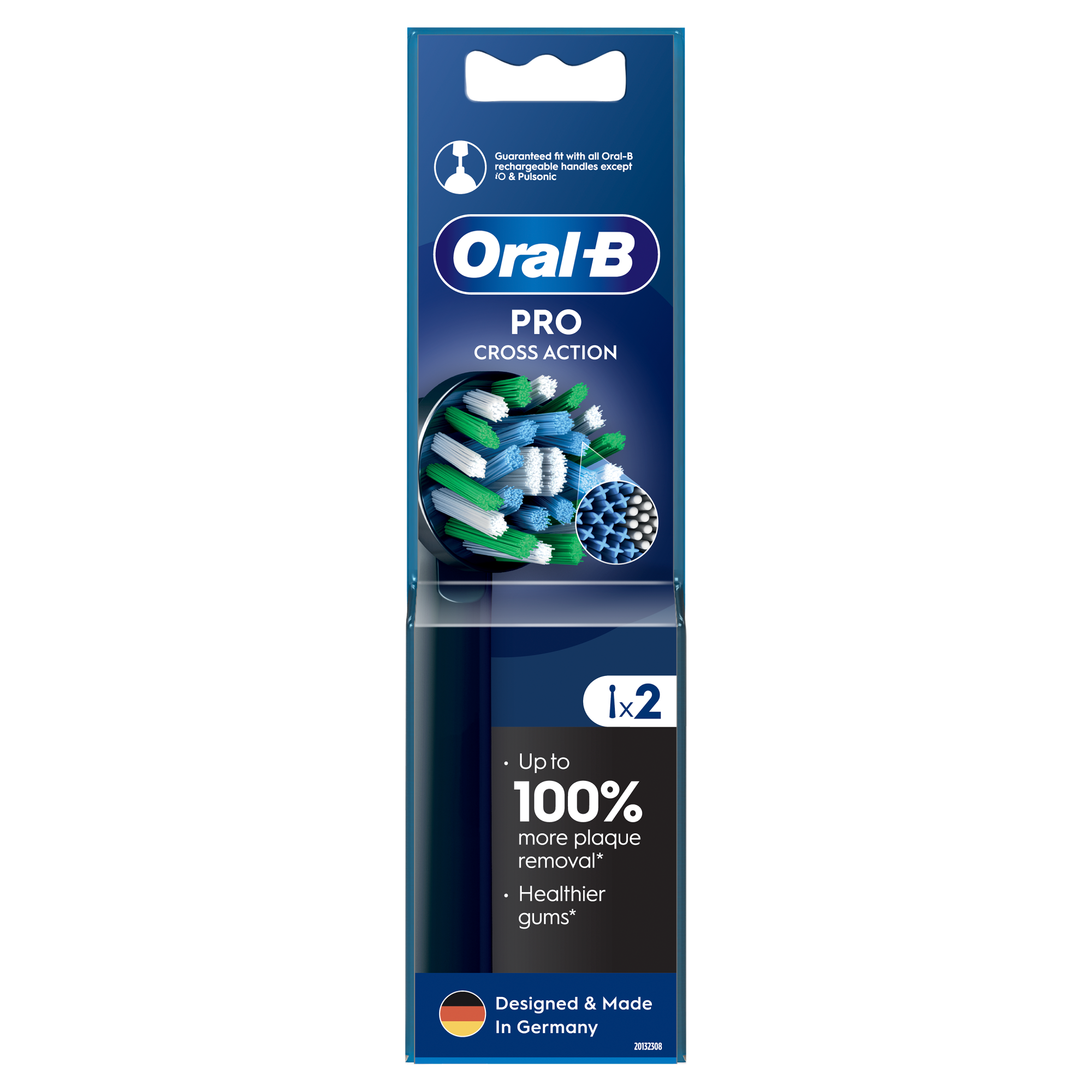 Oral-B Pro Cross Action Black Końcówki do szczoteczek elektrycznych, 2 sztuki zdjęcie