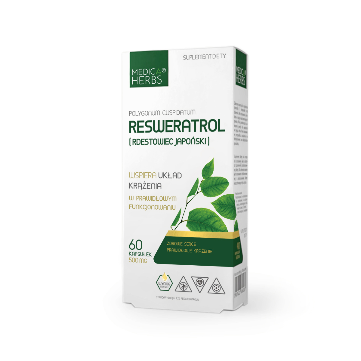 Medica Herbs Resweratrol (Rdestowiec japoński), 60 kapsułek