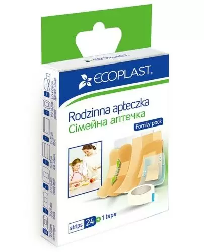 EcoPlast Rodzinna apteczka zestaw plastrów 24 sztuki zdjęcie