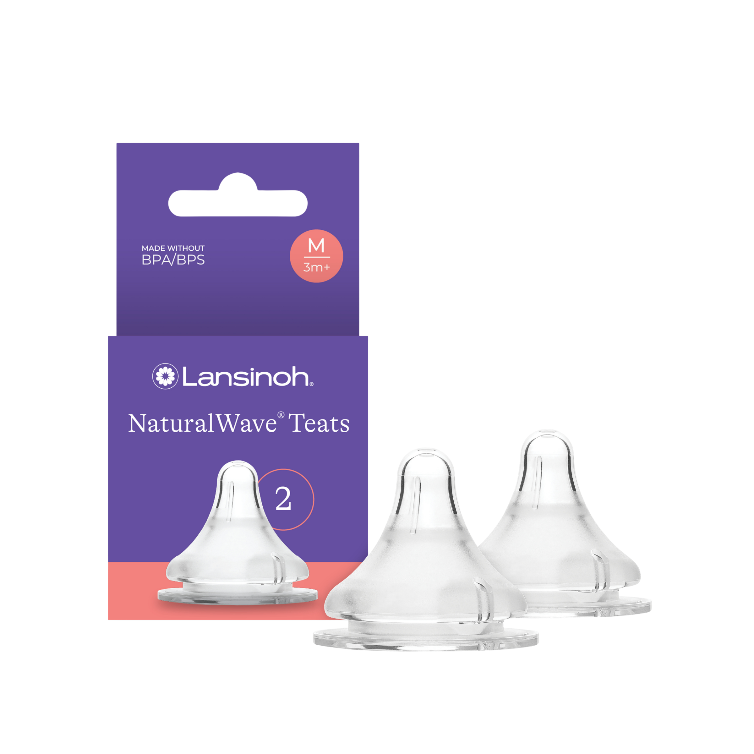Lansinoh smoczek do karmienia natural wave o średnim przepływie, 2 sztuki