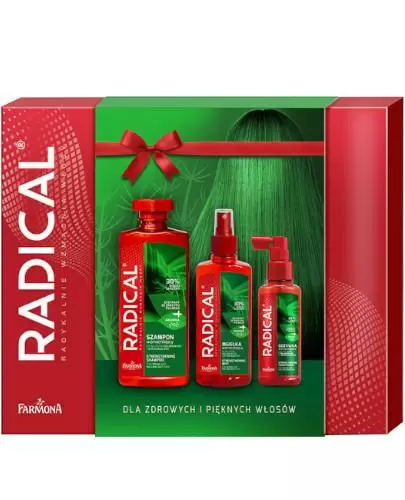 Farmona Radical zestaw wzmacniający ze skrzypem i argininą do włosów osłabionych i wypadających szampon 400 ml + odżywka 100 ml + mgiełka 200 ml [ZESTAW] zdjęcie
