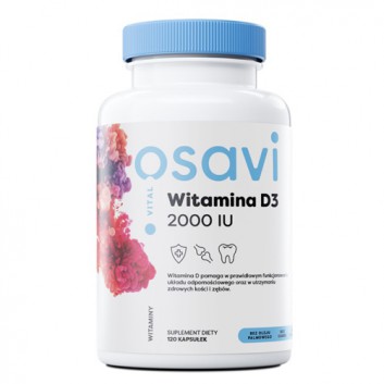 Witamina D3 2000 IU, 120 kaps.  
składniki