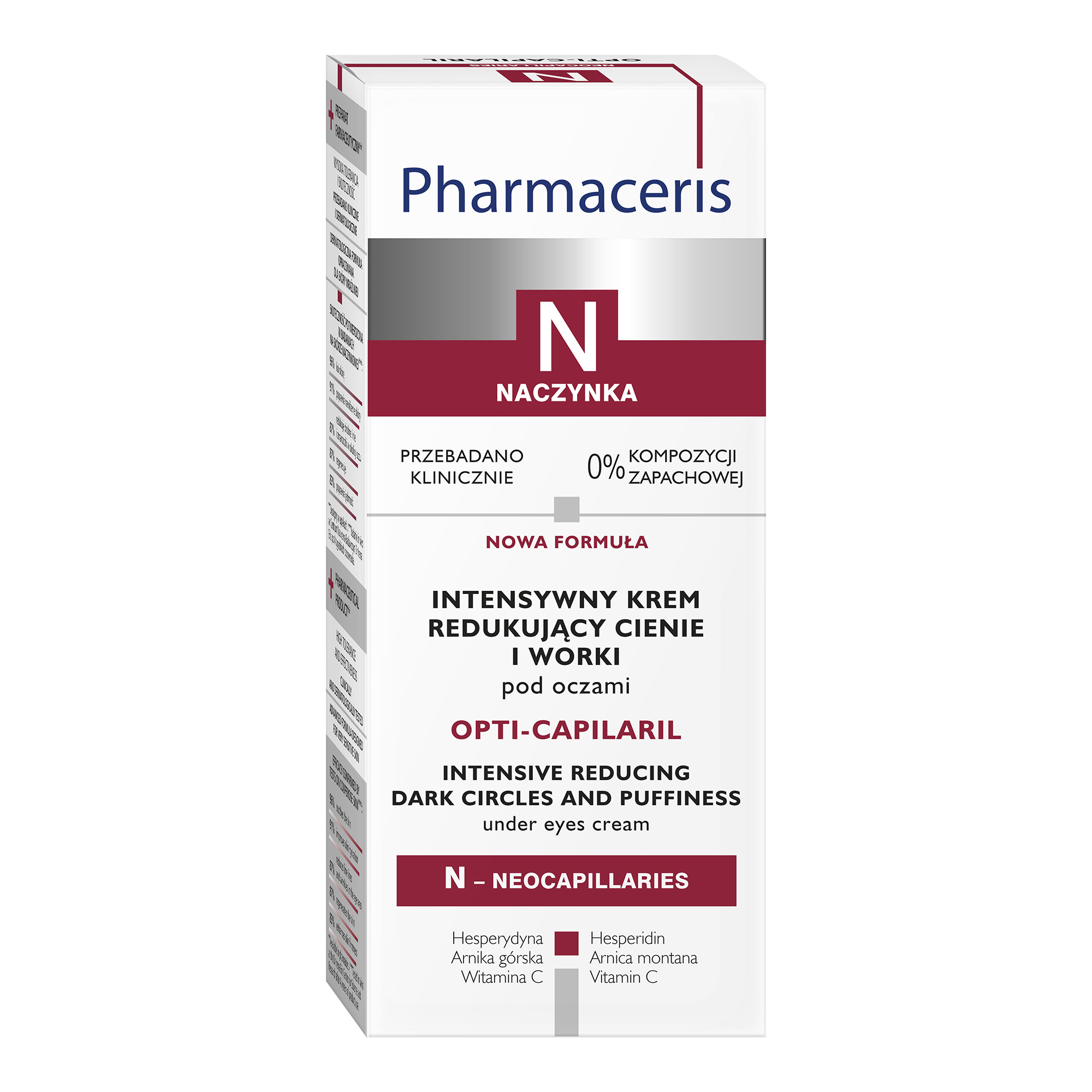 Pharmaceris N Opti Capilaril Intensywny krem redukujący cienie i worki pod oczami, 15 ml zdjęcie