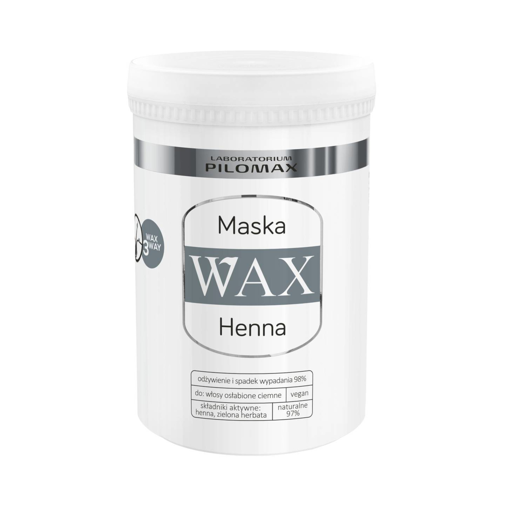 Pilomax WAX NaturClassic Henna maska regenerująca do włosów ciemnych 480 ml zdjęcie