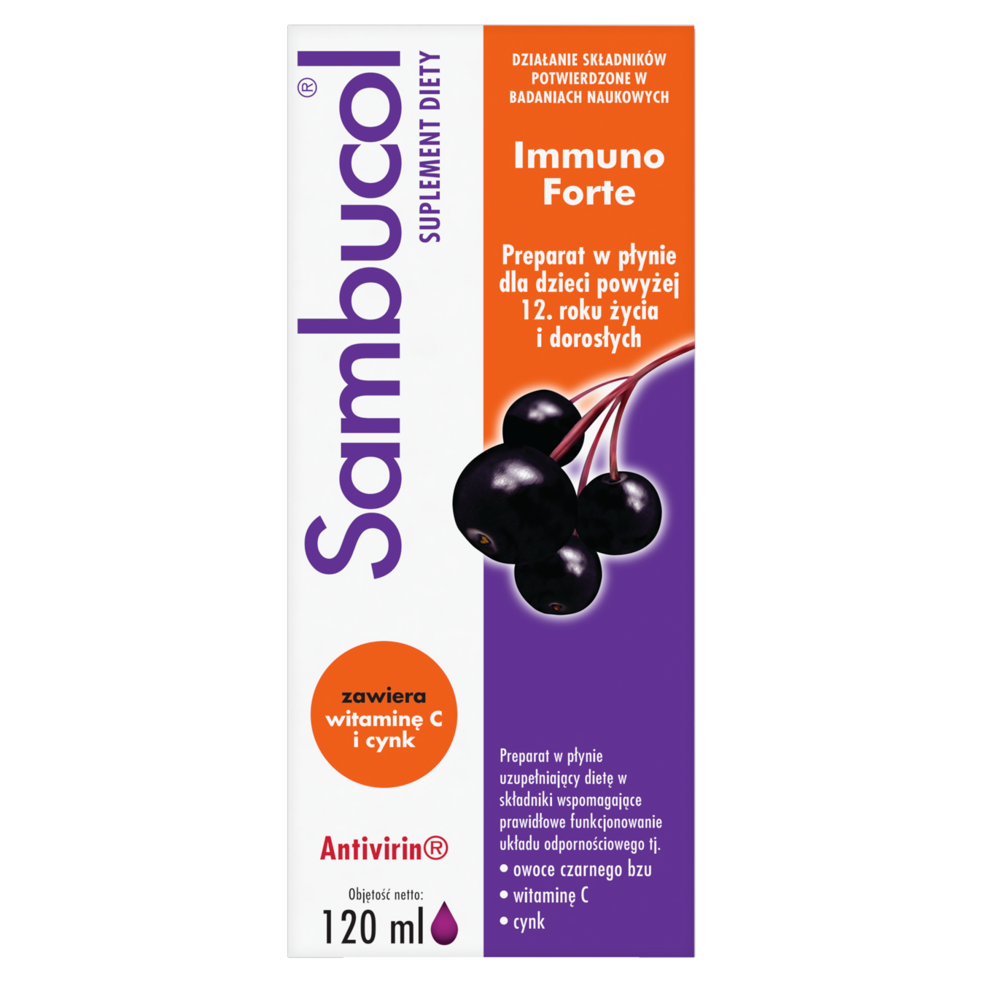 SAMBUCOL IMMUNO FORTE - 120 ml zdjęcie