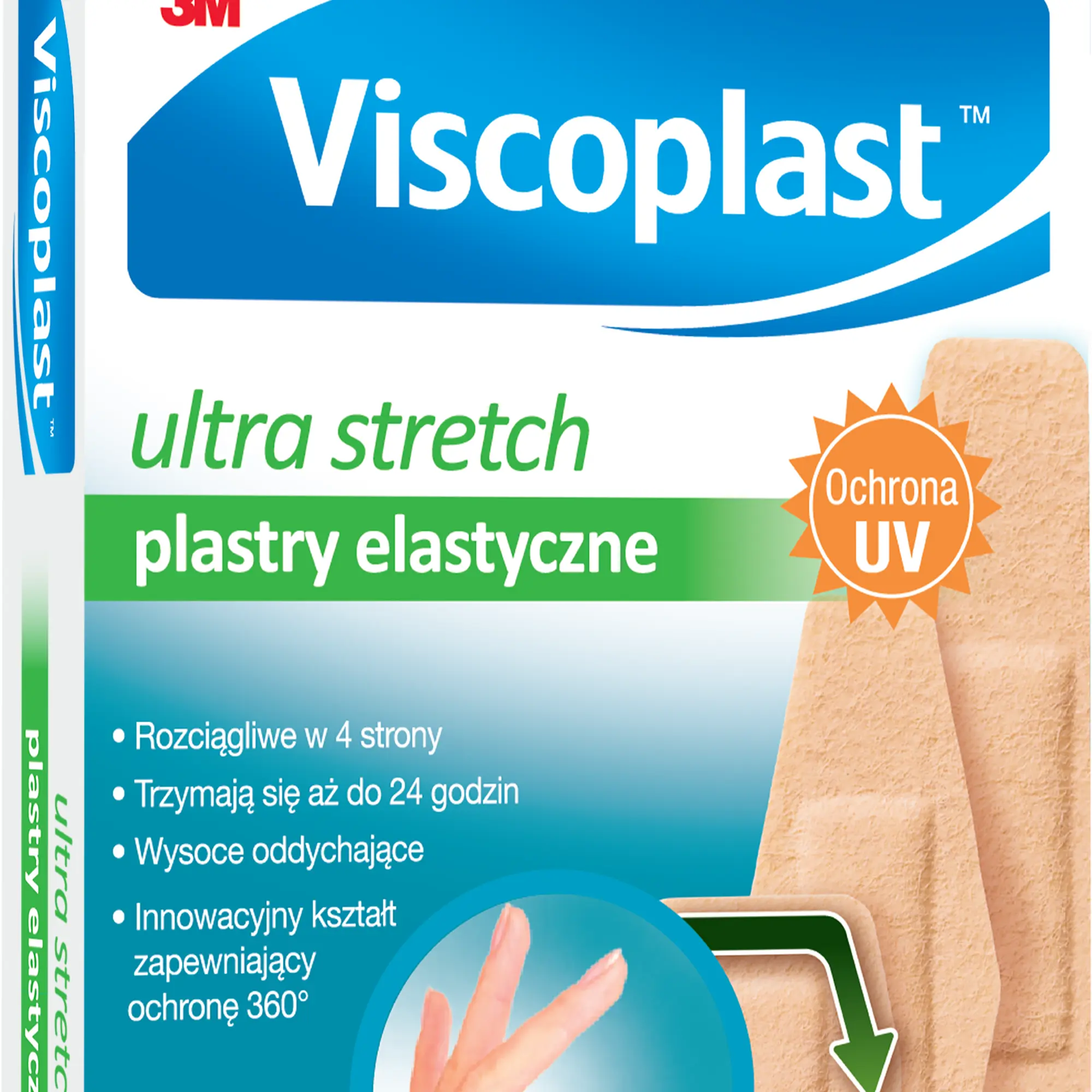 Viscoplast Ultra Stretch zestaw plastrów 3 rozmiary 20 sztuk