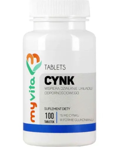 MyVita Cynk 100 tabletek zdjęcie