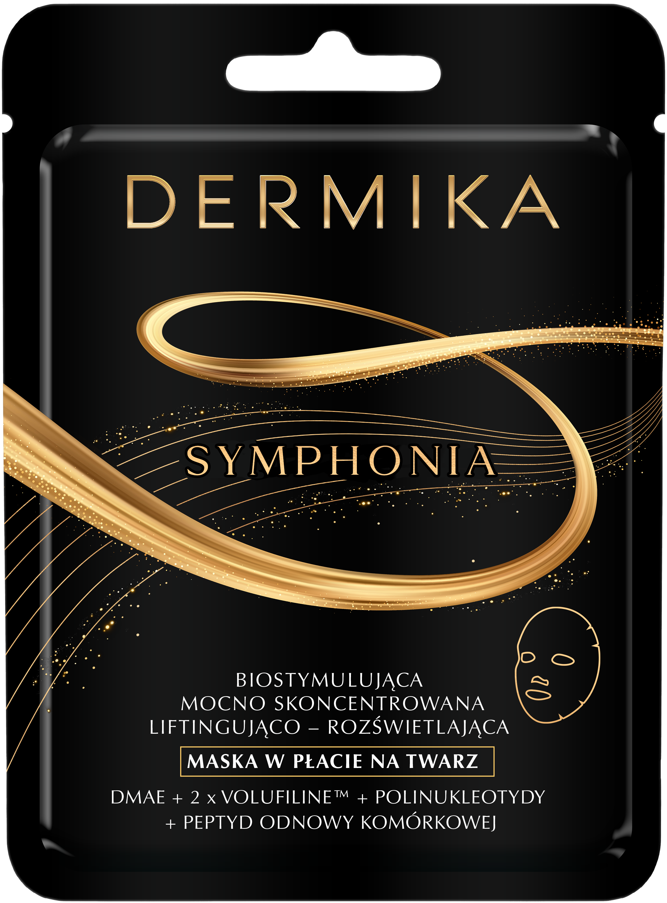 Dermika Symphonia Biostymulująca mocno skoncentrowana maska liftingująco-rozświetlająca, 1 sztuka zdjęcie