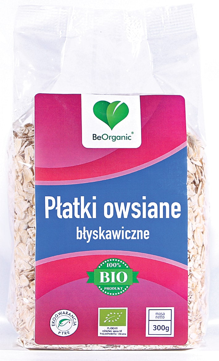 BeOrganic, Płatki owsiane błyskawiczne Eko, 300 g zdjęcie