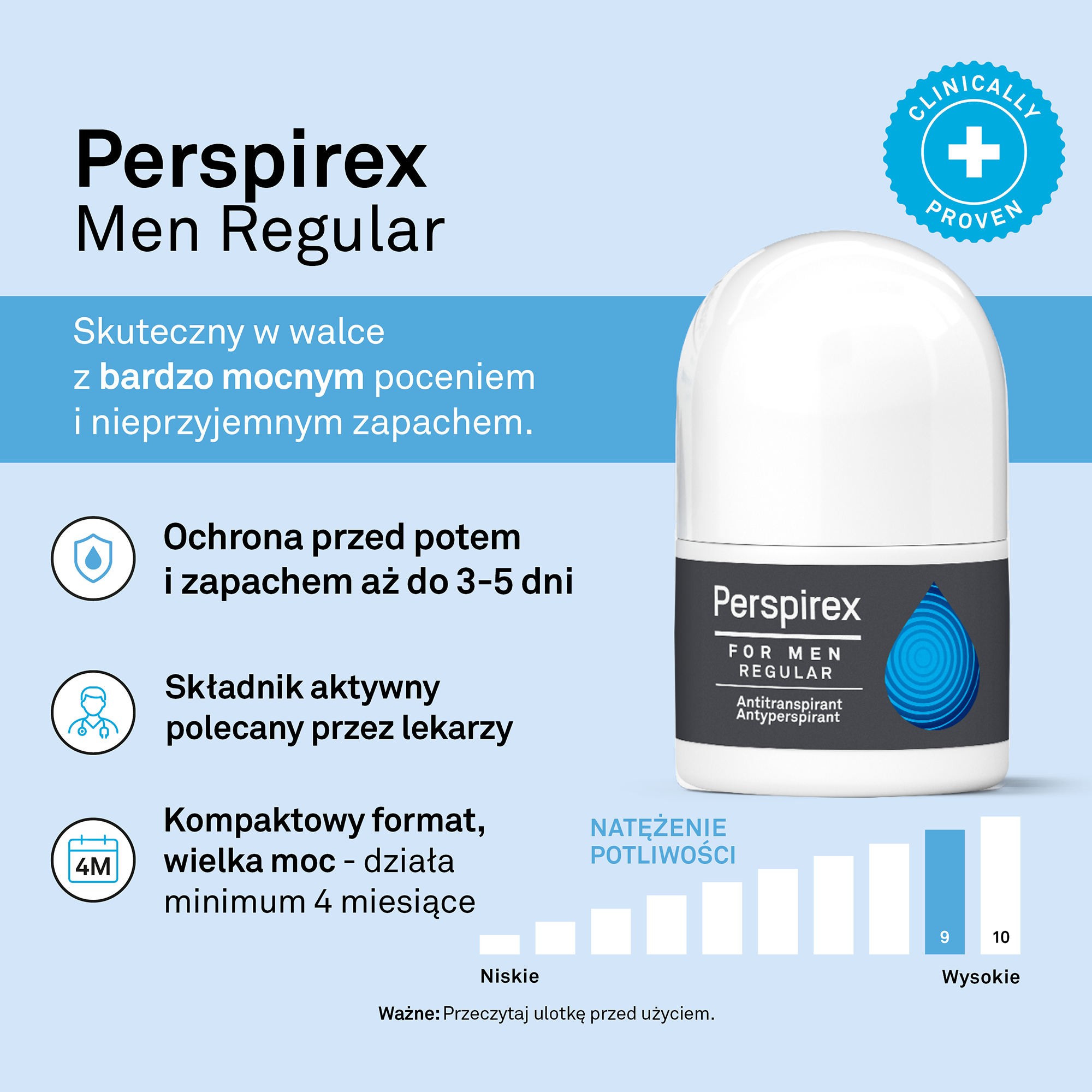 Perspirex For Men Regular, roll-on, 20 ml
