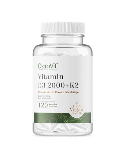 OstroVit Witamina D3 2000 IU + K2 VEGE, 120 kapsułek zdjęcie