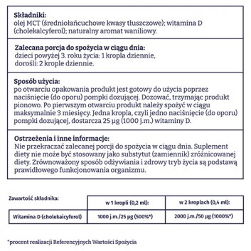 Naturell Witamina D3 z alg, 15 ml