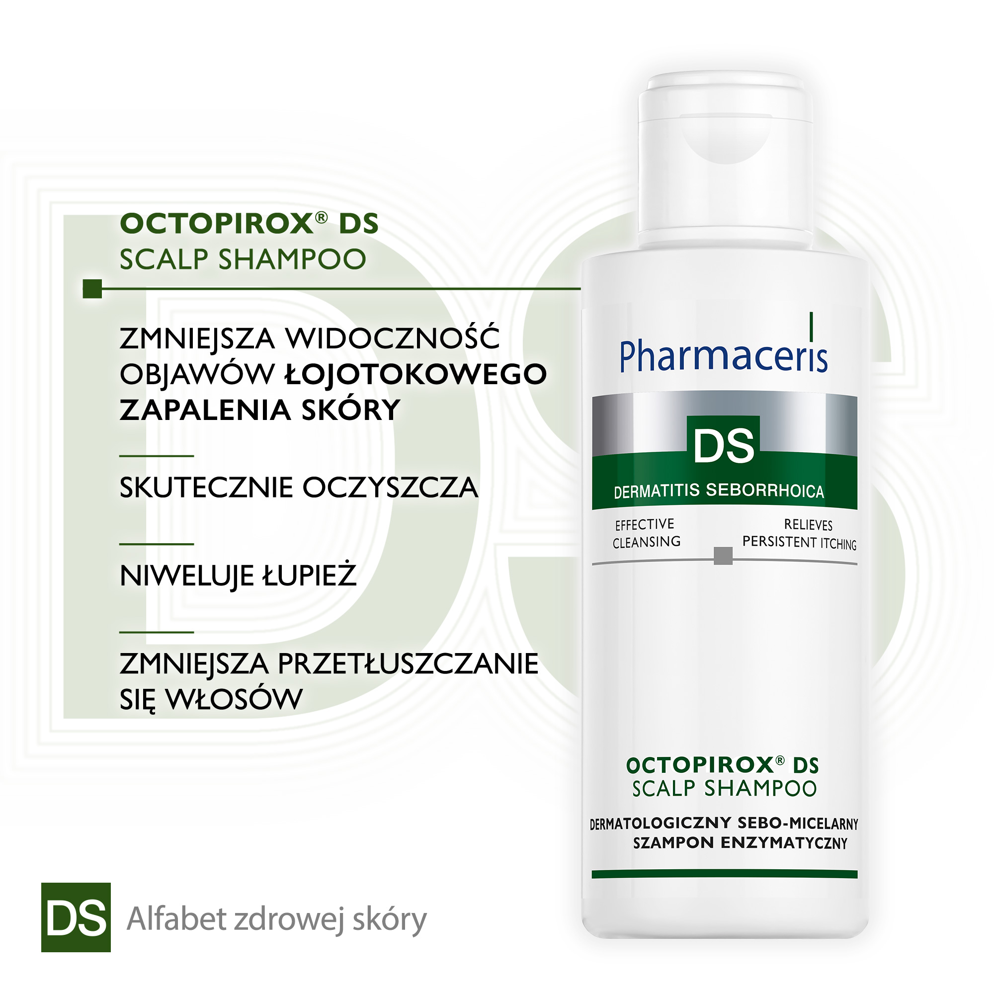 Pharmaceris Octopirox DS Szampon dermatologiczny sebo-micelarny enzymatyczny, 125 ml