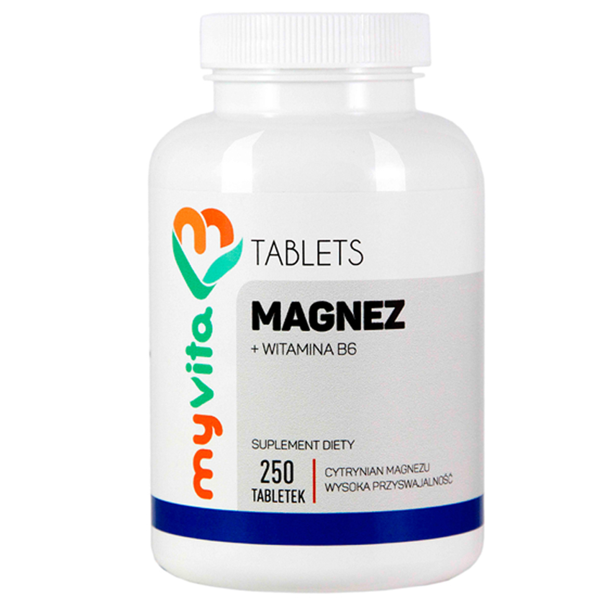 MyVita, Magnez + witamina B6, tabletki, 250 sztuk. zdjęcie