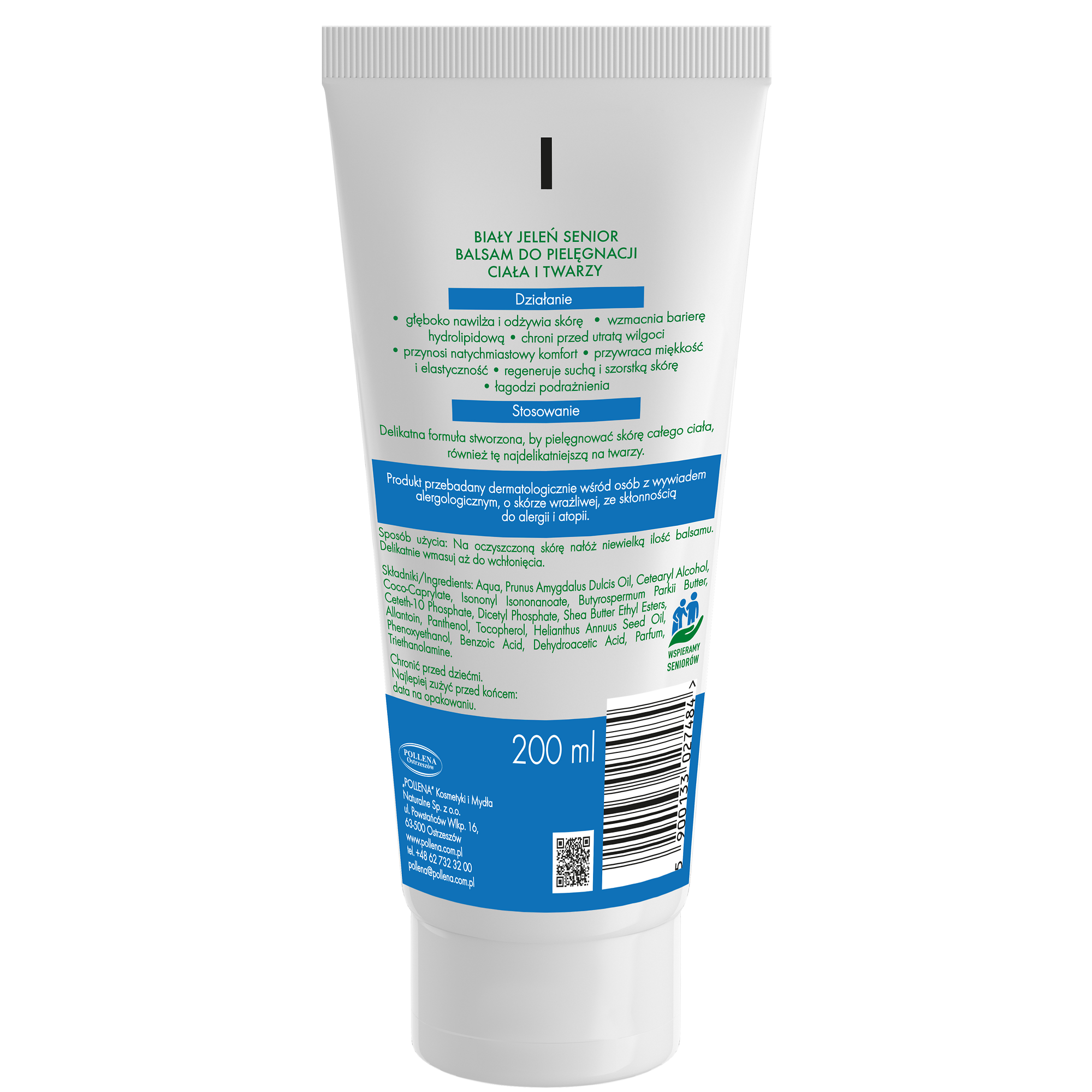 Biały Jeleń, balsam do pielęgnacji ciała i twarzy Senior, 200 ml