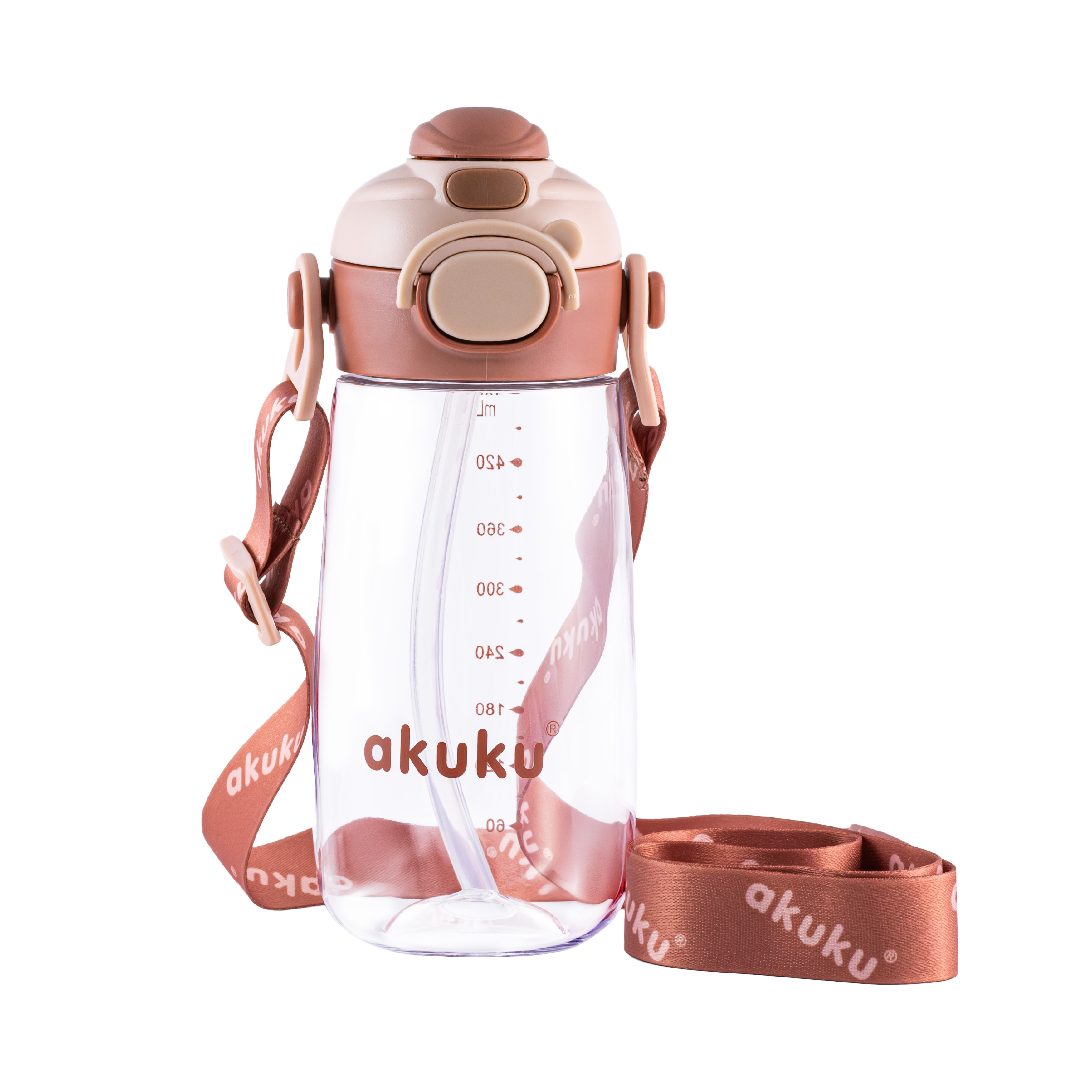 Akuku Bidon ze słomką szkolny mocha, 480 ml zdjęcie