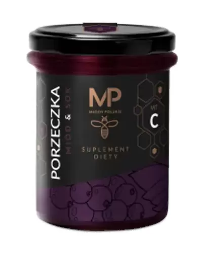 Miody Polskie miód z sokiem porzeczkowy i witaminą C 250 g zdjęcie