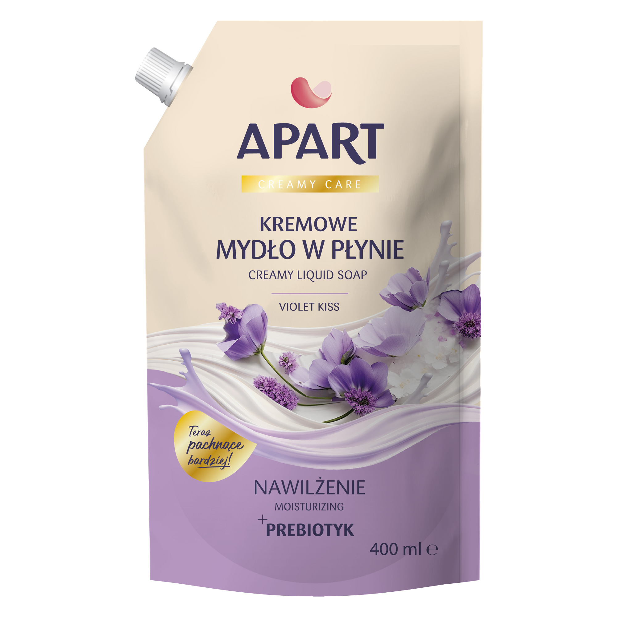 Apart Kremowe mydło w płynie refil fiołek, 400 ml zdjęcie