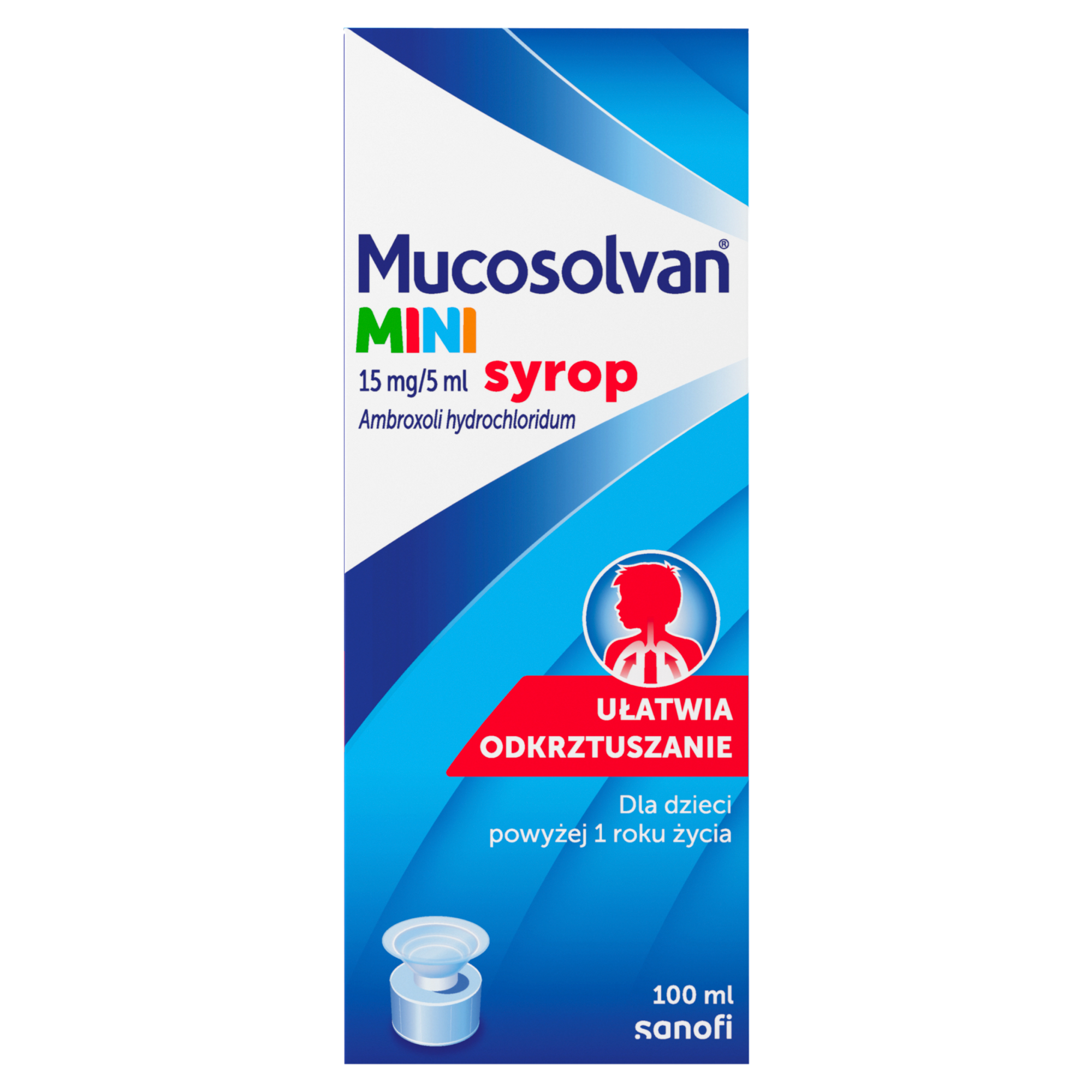 MUCOSOLVAN MINI, syrop na kaszel u dziecka o smaku owoców leśnych, 100 ml zdjęcie