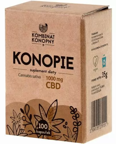 Kombinat Konopny Konopie 1000 mg CBD 100 kapsułek zdjęcie
