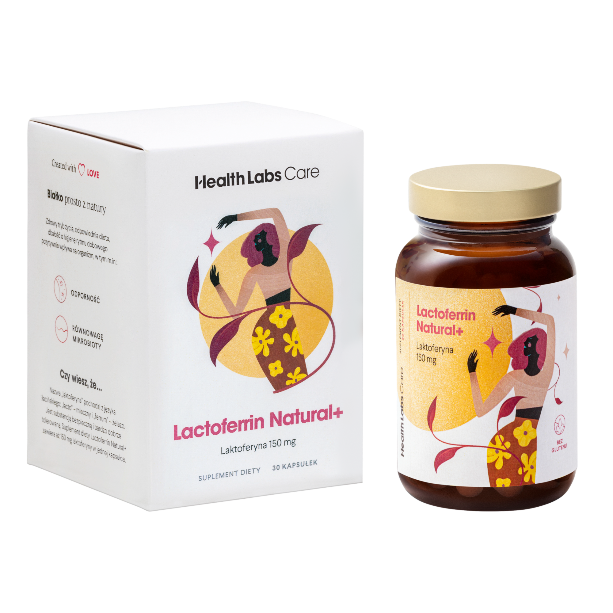 Health Labs Care, Lactoferrin Natural+, kapsułki, 30 sztuk
