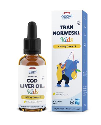 Osavi Tran norweski Kids 1000 mg omega 3 naturalny aromat cytrynowy 50 ml zdjęcie