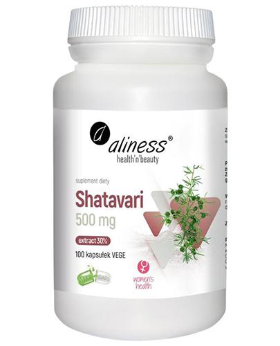 Aliness Shatavari 30% 500 mg, Dla równowagi hormonalnej, 100 kaps., cena, opinie, właściwości  zdjęcie