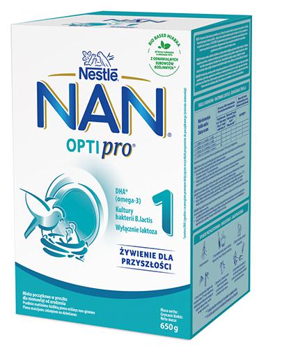 NESTLE NAN OPTIPRO 1 Mleko początkowe w proszku dla niemowląt od urodzenia 650 g zdjęcie