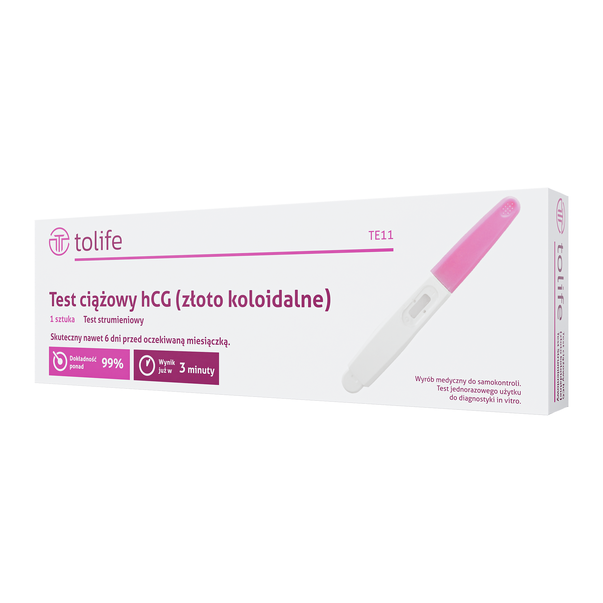 Test ciążowy strumieniowy, 1 sztuka