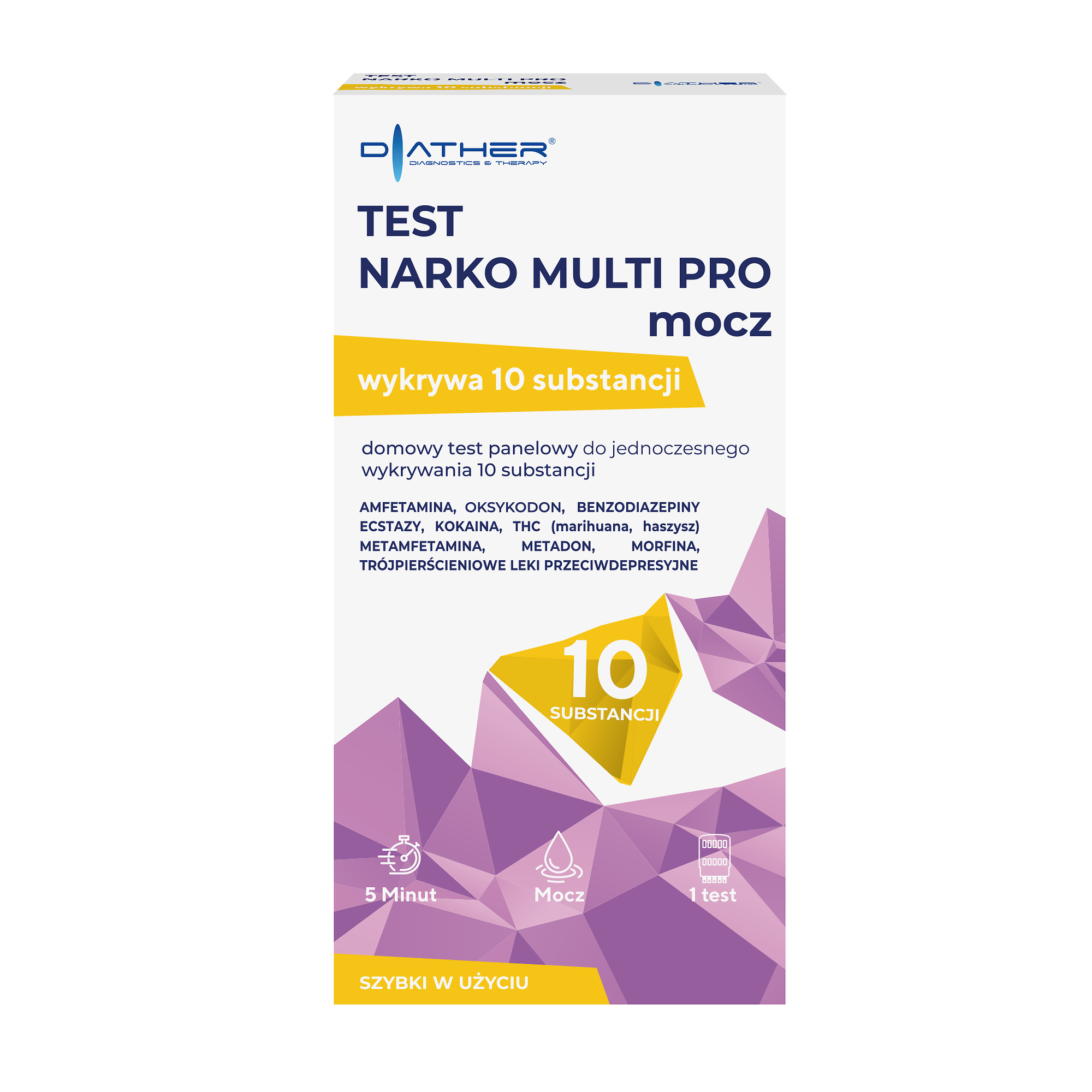 Diather, Test narko multi pro mocz, 1 sztuka zdjęcie
