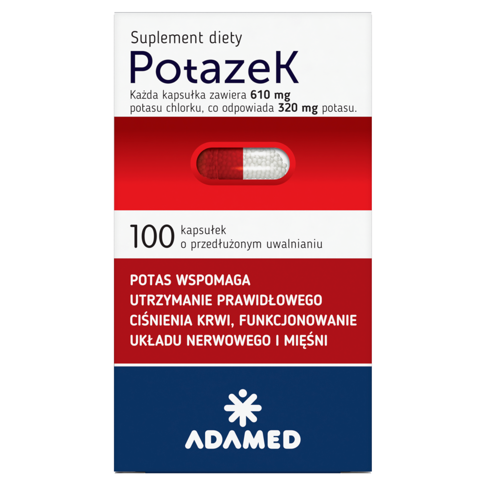 Potazek 100 kapsułek o przedłużonym uwalnianiu zdjęcie