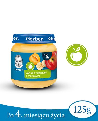 GERBER Deserek jabłka z bananami i morelami po 4 miesiącu, 125 g zdjęcie